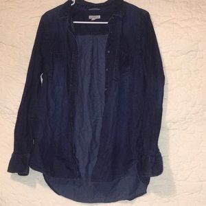 Denim button down